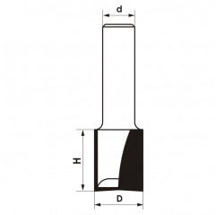 Frez prosty dwupłytkowy CNC PREMIUM D12xH40xd12 z możliwością wiercenia  Wapienica (FT901-1212-0001)