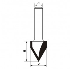 Frez fazujący CNC PREMIUM D15,1xH18,2xd8 45st.  Wapienica (FT902-1508-0001)