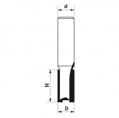 Frez prosty dwupłytkowy CNC PREMIUM D6xH20xd6  Wapienica (FT906-0606-0001)