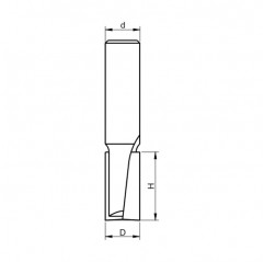 Frez prosty dwupłytkowy D16xH30xd12 z możliwością wiercenia i lutowaną płytką HM  Wapienica (FT504-0012-0001)