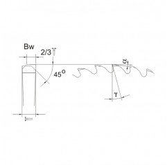 Frez HSS Bw 250,0x32,0x2,00/200z d180,00  Wapienica (FP220-0250-0001)