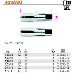 GWINTOWNIK CALOWY GAS 1/8 CALA - 2 SZTUKI  BETA (433ASG/1/8)
