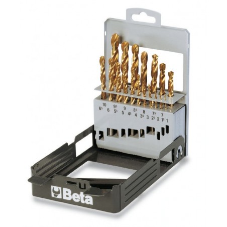 KOMPLET WIERTEŁ 1-10 MM 19 SZTUK  BETA (414/SP19)