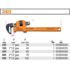 KLUCZ DO RUR MODEL STILLSON 2 CALE  BETA (360/450)