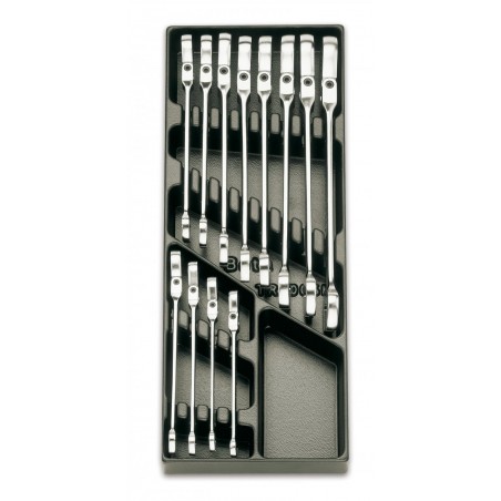 KOMPLET KLUCZY 142SN 12 SZTUK WE WKŁADZIE Z TWORZYWA  BETA (2424/T46)