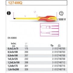 WKRĘTAK PŁASKI WĄSKI 10X200 MM  BETA (1274MQ/10X200)