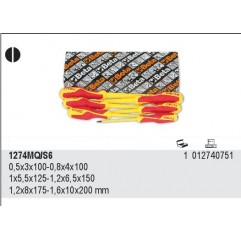 KOMPLET 6 WKRĘTAKÓW PŁASKICH WĄSKICH  BETA (1274MQ/S6)