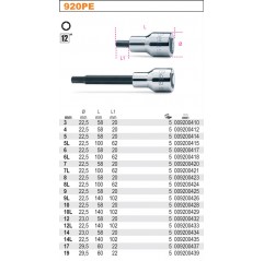 NASADKA 1/2" Z KOŃCÓWKĄ TRZPIENIOWĄ 7 MM  BETA (920PE/7)