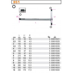 KLUCZ TRZPIENIOWY TYPU T 9 MM  BETA (951/9)