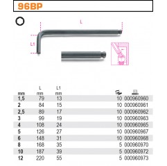 KLUCZ TRZPIENIOWY Z KULISTĄ KOŃCÓWKĄ 2,5 MM  BETA (96BP/2.5)