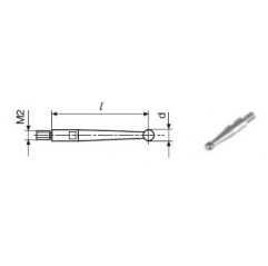 Końcówka do czujnika kulka z węglika fi 1 mm, długość 32,3 mm PREISSER (0715921)