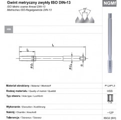 Gwintownik maszynowy do nakrętek M10 NGMF HSS FANAR  (F1-151001-0100)