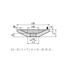 ŚCIERNICA T12 125/61 × 13/3,2 × 32 - W6E7K61 99A60K5VTE10 ANDRE (520125)