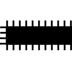 PILNIK PŁASKI Z RĘKOJEŚCIĄ, 250 X 25 X 5.5 MM, NACIĘCIE 3 BAHCO (1-100-10-3-2)