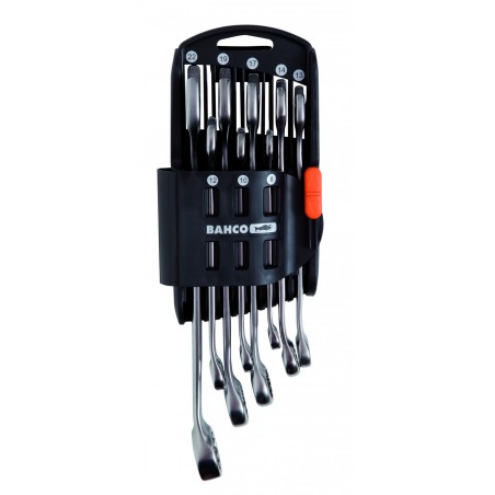 ZESTAW KLUCZY PŁASKO-OCZKOWYCH, 8 SZTUK W PLASTIKOWYM UCHWYCIE, 8-22 MM BAHCO (111M/SH8)