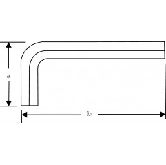 KLUCZ IMBUSOWY, CZERNIONY, 5/8", 76X168 MM BAHCO (1995Z-5/8)