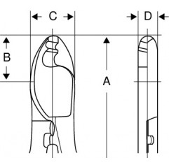SZCZYPCE DO CIĘCIA I ZDEJMOWANIA IZOLACJI, RĘKOJEŚCI PVC, 160 MM BAHCO (2233D-160IP)
