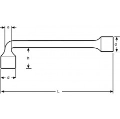 DWUSTRONNY KLUCZ FAJKOWY, 6 I 12-KĄTNY, 15 MM AF BAHCO (28M-15)