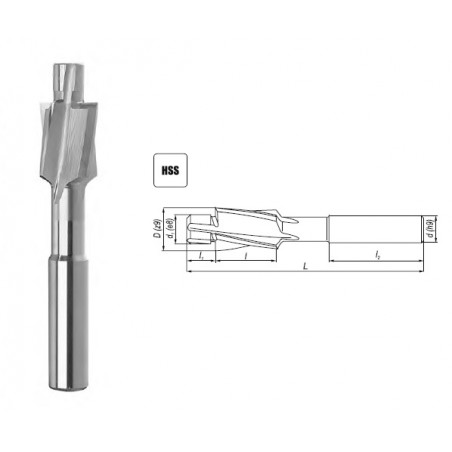 Pogłębiacz walcowy-czołowy 15x9 mm M8 DIN 373 FENES  (0641-262-202-030)