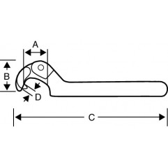 KLUCZ HAKOWY 95-155 BAHCO (40B-95-155)