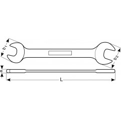 DWUSTRONNY KLUCZ PŁASKI, ODSADZONY 15°, 12 X 13 MM AF BAHCO (6M-12-13)