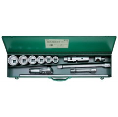 Zestaw narzędzi 1" 12 elementów w metalowej walizce (6 nasadek 36-60 mm+6 akcesoriów) STAHLWILLE (96060101)