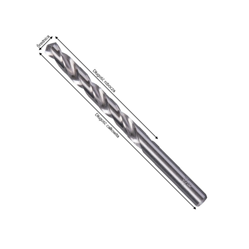 Wiertło do metalu fi 6,5 mm 63/101 mm 10 szt. HSS Makita (D-06432)