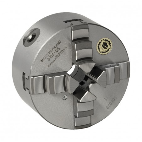 Uchwyt tokarski z mocowaniem ręcznym typ 3604-200 samocentrujący spiralny 4-szczękowy BISON BIAL (353604050900)