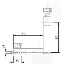 Uchwyt końcówki pomiarowej wydłużający do 110 mm (L75 mm) TESA  (00760086)