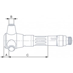 Średnicówka mikrometryczna trójpunktowa  IMICRO zakres 11-14 mm TESA  (00810801)
