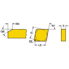 Płytka tokarska CNGN120708T01020670, T-Max® Sandvik (CNGN120708T01020670)