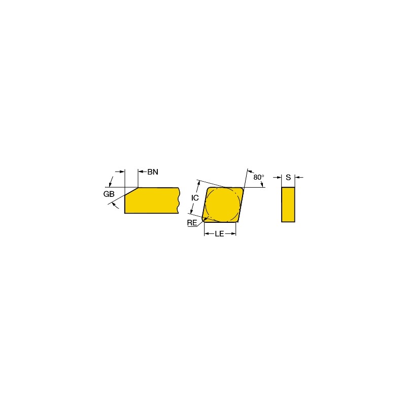 Płytka tokarska CNGN120708T01020650, T-Max® Sandvik (CNGN120708T01020650)