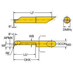 Węglikowy wytaczak CXS-06TE98-15-6230L1025, CoroTurn® XS Sandvik (CXS-06TE98-15-6230L1025)