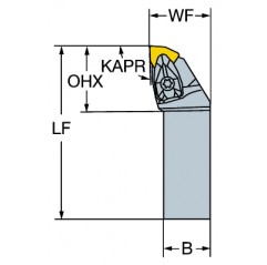 Narzędzie tokarskie z chwytem tradycyjnym DWLNL2020K08, T-Max® P Sandvik (DWLNL2020K08)