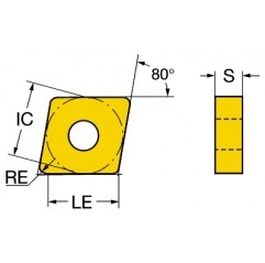 Płytka tokarska CNGA120416T01020650, T-Max® P Sandvik (CNGA120416T01020650)