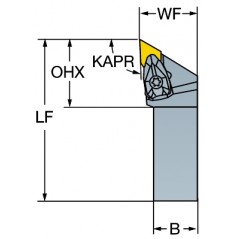 Narzędzie tokarskie z chwytem tradycyjnym DDJNL2525M15, T-Max® P Sandvik (DDJNL2525M15)