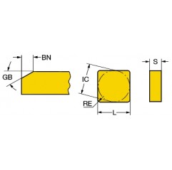 Płytka tokarska SNGN120412T01020670, T-Max® Sandvik (SNGN120412T01020670)