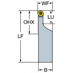 Oprawka z chwytem tradycyjnym do toczenia SRDCL3225P08-A, CoroTurn® 107 Sandvik (SRDCL3225P08-A)