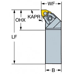 Narzędzie tokarskie z chwytem tradycyjnym MWLNL3225P08, T-Max® P Sandvik (MWLNL3225P08)