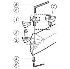 Narzędzie tokarskie z chwytem tradycyjnym MWLNL3225P08, T-Max® P Sandvik (MWLNL3225P08)