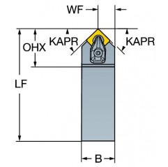 Narzędzie tokarskie z chwytem tradycyjnym CSDNN3225P12-4, T-Max® Sandvik (CSDNN3225P12-4)