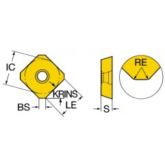 Płytka frezarska R245-12T3M-KMH13A, CoroMill® 245 Sandvik (R245-12T3M-KMH13A)