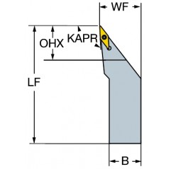 Oprawka z chwytem tradycyjnym do toczenia SVJBR2020K16, CoroTurn® 107 Sandvik (SVJBR2020K16)