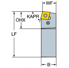 Narzędzie tokarskie z chwytem tradycyjnym PCBNR2525M12, T-Max® P Sandvik (PCBNR2525M12)