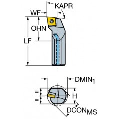 Wytaczak A25T-SCLCR12, CoroTurn® 107 Sandvik (A25T-SCLCR12)