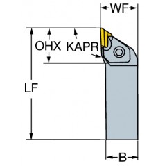 Narzędzie tokarskie z chwytem tradycyjnym CKJNR3225P16, T-Max® Sandvik (CKJNR3225P16)