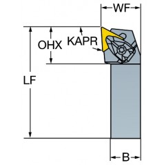 Narzędzie tokarskie z chwytem tradycyjnym DTJNL2525M16, T-Max® P Sandvik (DTJNL2525M16)