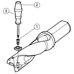 Wiertło na płytki wymienne 880-D3200L40-02, CoroDrill® 880 Sandvik (880-D3200L40-02)