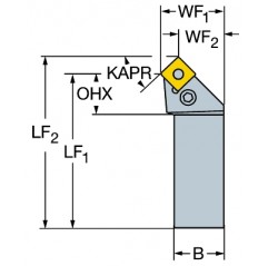 Narzędzie tokarskie z chwytem tradycyjnym PSSNR2020K12, T-Max® P Sandvik (PSSNR2020K12)