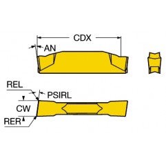 Płytka do przecinania L123E2-0200-0502-CM1125, CoroCut® 1-2 Sandvik (L123E2-0200-0502-CM1125)